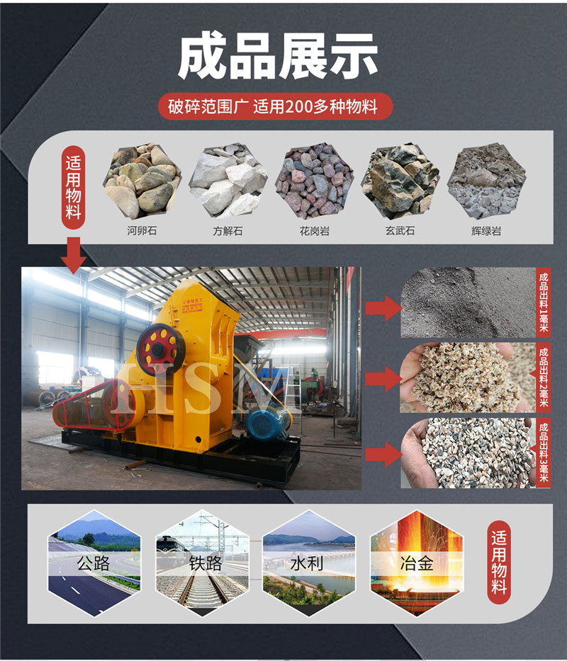 雙級(jí)破碎機(jī)適應(yīng)物料